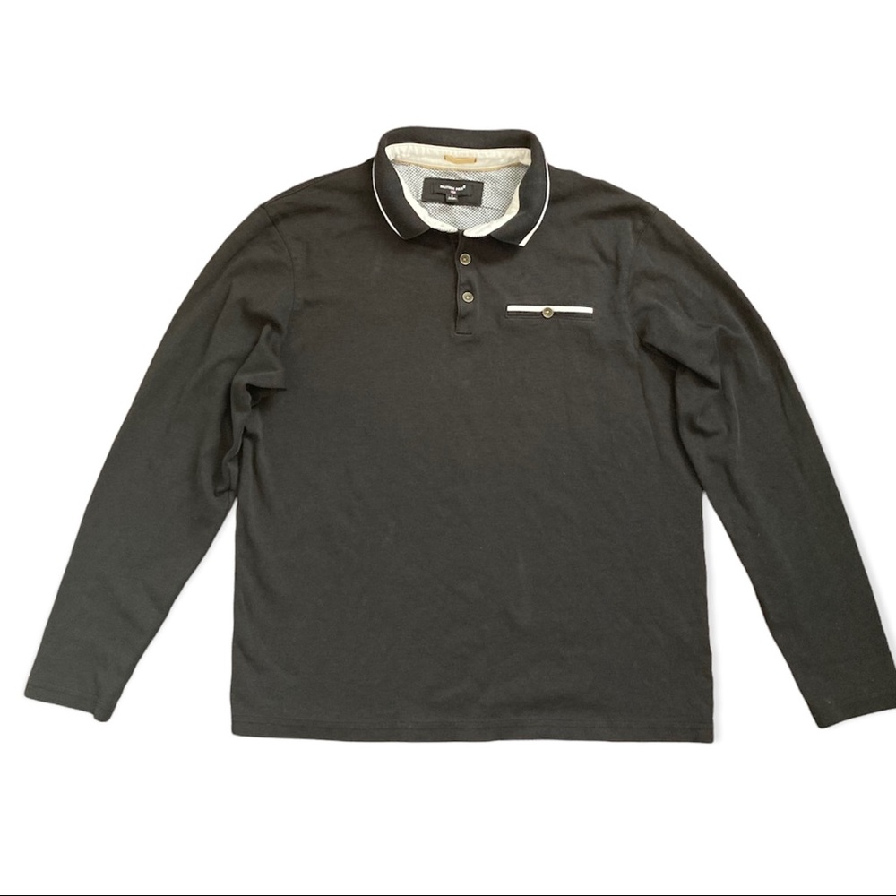 British Polo Long Sleeve Shirt Men’s Small Black